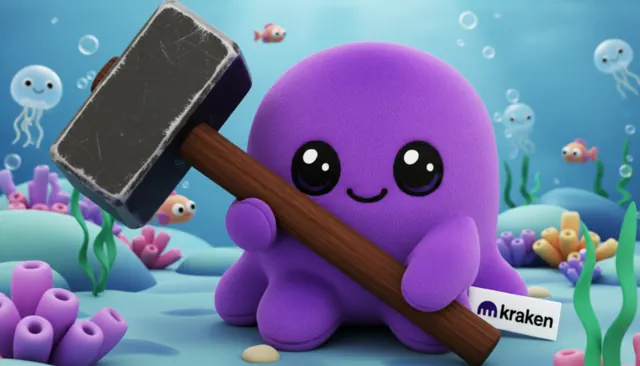 Beast underwater holding a large hammer