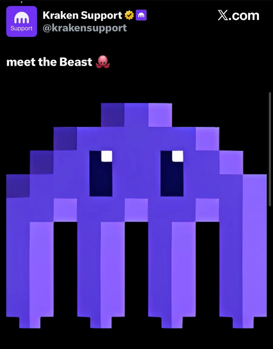 Kraken's pixel art post introducing Beast