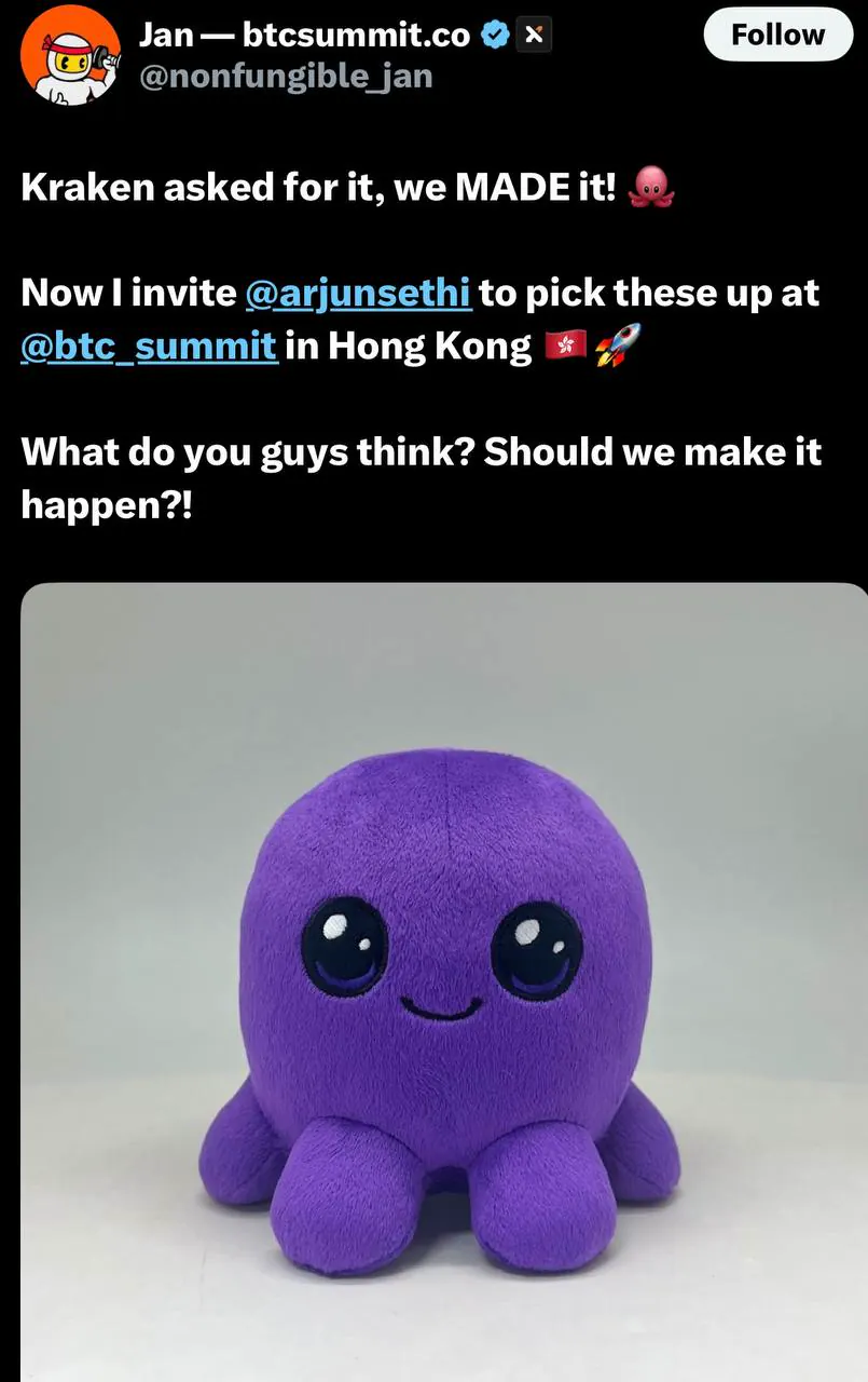 Community-made Beast plushies offered to Kraken